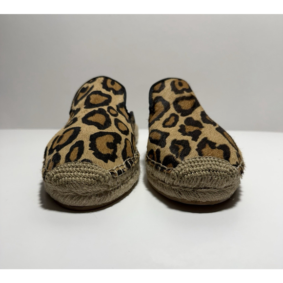 Sam Edelman Kerry Leopard Print Leather Fabric Espadrille Mule Slip On Size 9 M - Picture 5 of 13